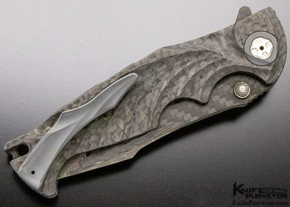 Brian Tighe Custom Knife "Tighe Breaker" Carbonfiber and Carbonfiber Laminated Blade Flipper
