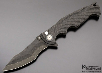 Brian Tighe Custom Knife "Tighe Breaker" Carbonfiber and Carbonfiber Laminated Blade Flipper - Image 6
