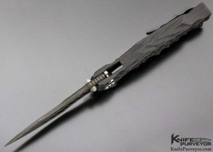 Brian Tighe Custom Knife "Tighe Breaker" Carbonfiber and Carbonfiber Laminated Blade Flipper - Image 3