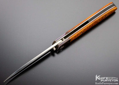 Charles Marlowe Custom Knife Anodized Titanium & Jigged Bone Linerlock - Image 5