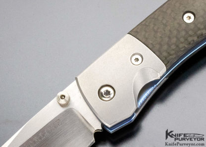 Charles Marlowe Custom Knife "Bulldog" Carbon Fiber Linerlock - Image 4