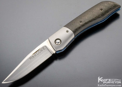 Charles Marlowe Custom Knife One Off Carbon Fiber Linerlock - Image 4