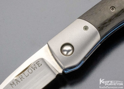 Charles Marlowe Custom Knife One Off Carbon Fiber Linerlock - Image 3