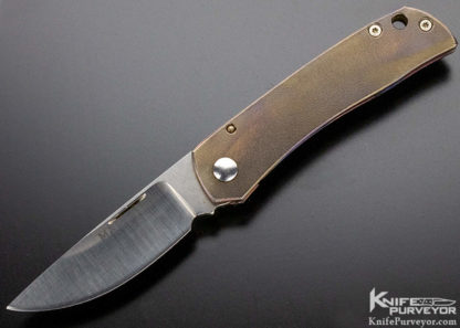 Charles Marlowe Custom Knife Small "Bulldog" Titanium Frame Lock - Image 7