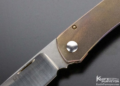 Charles Marlowe Custom Knife Small "Bulldog" Titanium Frame Lock - Image 5