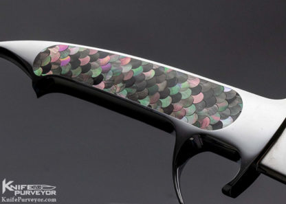 Charlie Bennica Custom Knife Integral New Squale with Fish Scale Inlays - Image 6
