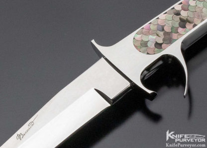 Charlie Bennica Custom Knife Integral New Squale with Fish Scale Inlays - Image 2