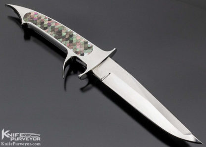 Charlie Bennica Custom Knife Integral New Squale with Fish Scale Inlays - Image 4