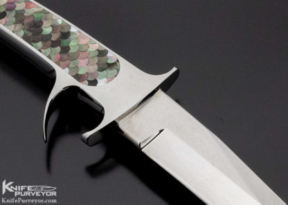 Charlie Bennica Custom Knife Integral New Squale with Fish Scale Inlays - Image 5