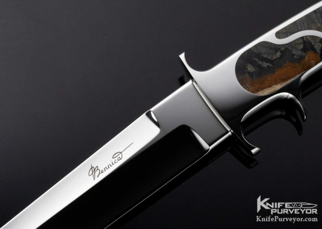 Charly Bennica Custom Knife Picasso Marble Subhilt Knife Purveyor