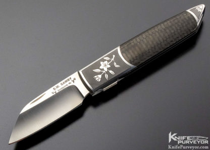 Scott Sawby Custom Knife Christy George Engraved Modified Combat Utility - Image 2