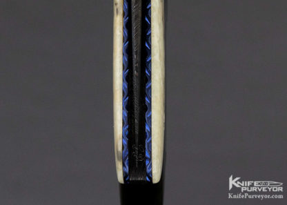 Cliff Parker Custom Knife "Dog Face" Fossil Walrus Linerlock - Image 2