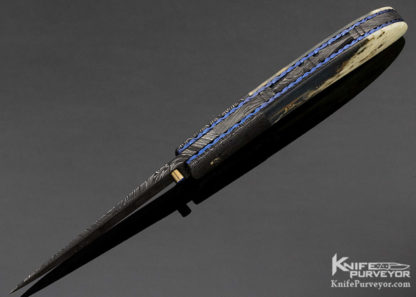 Cliff Parker Custom Knife "Dog Face" Fossil Walrus Linerlock - Image 4