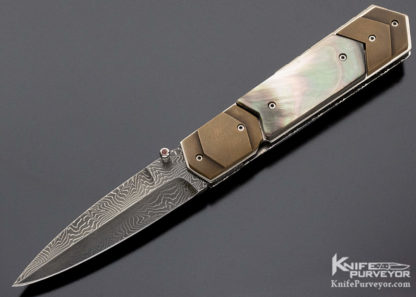 Corrie Schoeman Custom Knife "X-it"Tahitian Black Lip Pearl Dagger