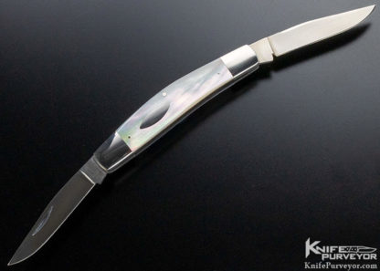 Dan Burke Custom Knife Mother of Pearl Muskrat 2 Blade Slip Joint