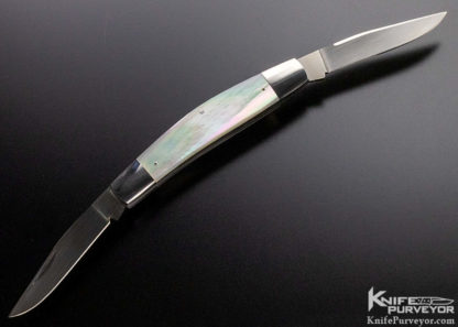 Dan Burke Custom Knife Mother of Pearl Muskrat 2 Blade Slip Joint - Image 2
