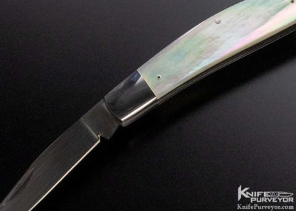 Dan Burke Custom Knife Mother of Pearl Muskrat 2 Blade Slip Joint - Image 6