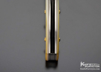 Jot Singh Khalsa Custom Knife Engraved by David Perdue Gold Lip Pearl