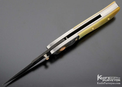 Jot Singh Khalsa Custom Knife Engraved by David Perdue Gold Lip Pearl - Image 6