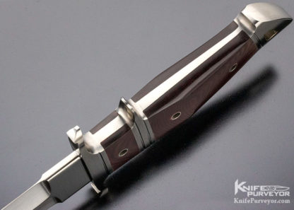 Dietmar Kressler Custom Knife Burgundy Micarta Subhilt Dagger - Image 5