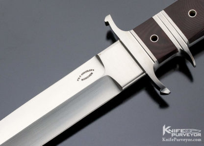 Dietmar Kressler Custom Knife Burgundy Micarta Subhilt Dagger - Image 8