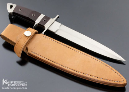 Dietmar Kressler Custom Knife Burgundy Micarta Subhilt Dagger