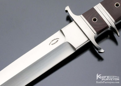 Dietmar Kressler Custom Knife Burgundy Micarta Subhilt Dagger - Image 3