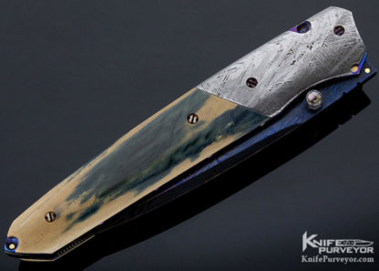 Deryk Munroe Custom Knife "Mammoth Axiom" Gibeon Meteorite & Damascus - Image 5