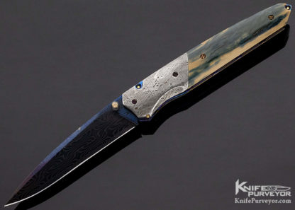 Deryk Munroe Custom Knife "Mammoth Axiom" Gibeon Meteorite & Damascus - Image 6