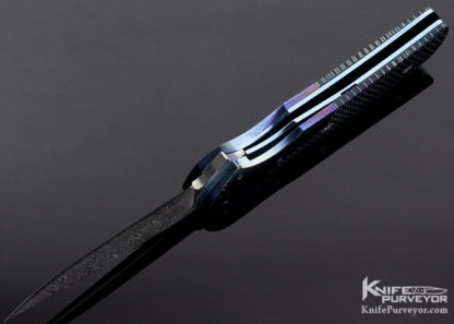 Des Horn Custom Knife Damasteel and Timascus Linerlock "Flipvubu" Flipper - Image 7