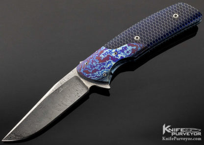 Des Horn Custom Knife Damasteel and Timascus Linerlock "Flipvubu" Flipper - Image 3