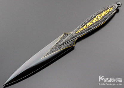 Dr. Fred Carter Custom Knife 24 Kt Gold Inlaid Dagger