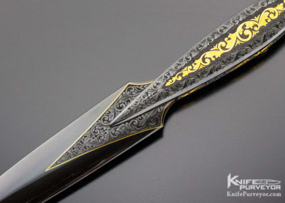 Dr. Fred Carter Custom Knife 24 Kt Gold Inlaid Dagger - Image 3