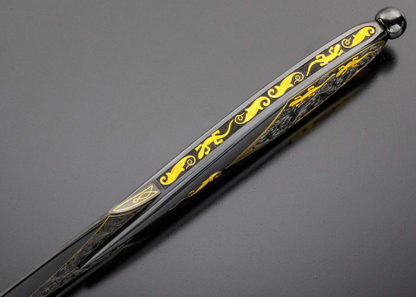 Dr. Fred Carter Custom Knife 24 Kt Gold Inlaid Lizard Dagger - Image 3