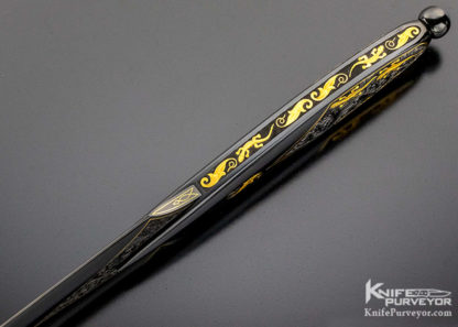 Dr. Fred Carter Custom Knife 24 Kt Gold Inlaid Lizard Dagger - Image 2