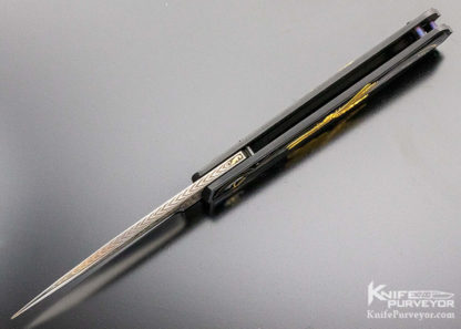 Dr. Fred Carter Custom Knives Sole Authorship Engraved Dragonfly Linerlock - Image 6