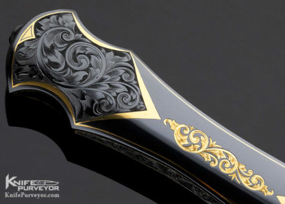 Dr. Fred Carter Custom Knife Sole Authorship Spear Point  Dagger Carved with 24Kt. Gold Inlays - Image 5