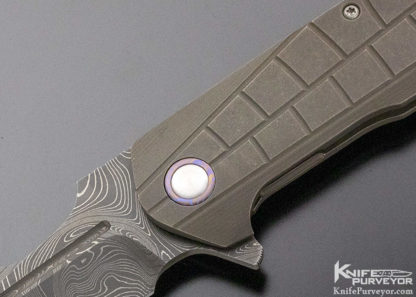 Dustin Turpin Custom Knife Strife Flipper with Timascus Pivot Collar - Image 3