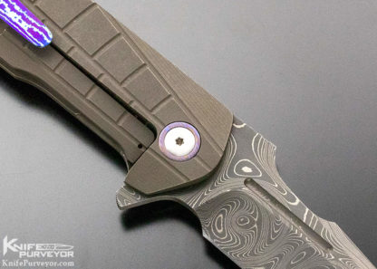 Dustin Turpin Custom Knife Strife Flipper with Timascus Pivot Collar - Image 5