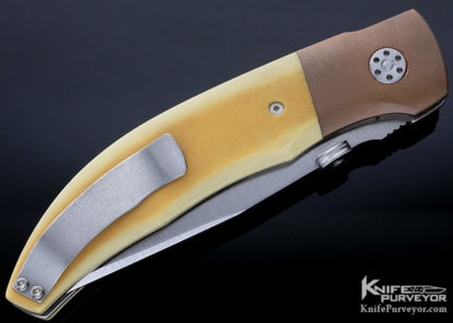 Eddie Baca Custom Knife Copper & Westinghouse Micarta "AK" Linerlock - Image 3