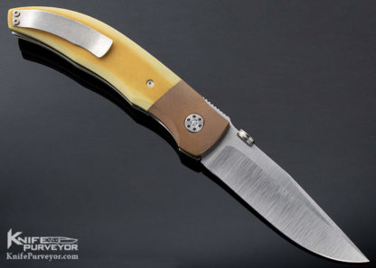 Eddie Baca Custom Knife Copper & Westinghouse Micarta "AK" Linerlock - Image 5