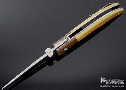 Eddie Baca Custom Knife Copper & Westinghouse Micarta "AK" Linerlock - Image 6