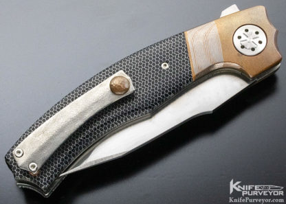 Eddie Baca Custom Knife Cetek, Copper, Super Conductor and Hand Rubbed Satin Finished CPM-154 "Big Bad Wolf" Flipper Linerlock - Image 6