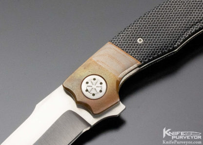 Eddie Baca Custom Knife Cetek, Copper, Super Conductor and Hand Rubbed Satin Finished CPM-154 "Big Bad Wolf" Flipper Linerlock - Image 2