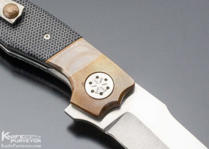Eddie Baca Custom Knife Cetek, Copper, Super Conductor and Hand Rubbed Satin Finished CPM-154 "Big Bad Wolf" Flipper Linerlock - Image 5