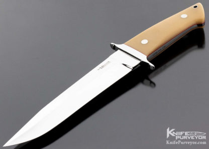Elton Misner Custom Knife Bone Linen Micarta Battle Knife 8182