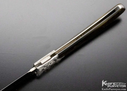 Scott Sawby Custom Knife Engraved Single Bolster Swift with Black Lip Pearl - Image 7