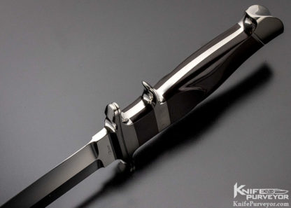 Fabrizio Silvestrelli Custom Knife  Burgundy Micarta Jumbo Subhilt Fighter