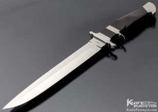 Fabrizio Silvestrelli Custom Knife Burgundy Micarta Jumbo Subhilt Fighter 9913