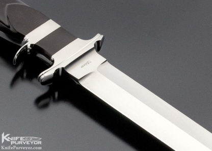Fabrizio Silvestrelli Custom Knife  Burgundy Micarta Jumbo Subhilt Fighter - Image 4